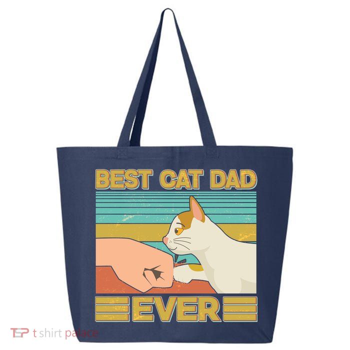 Retro Best Cat Dad Ever 25L Jumbo Tote
