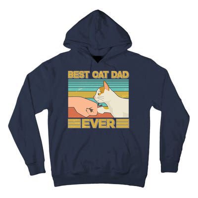 Retro Best Cat Dad Ever Tall Hoodie