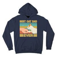 Retro Best Cat Dad Ever Tall Hoodie