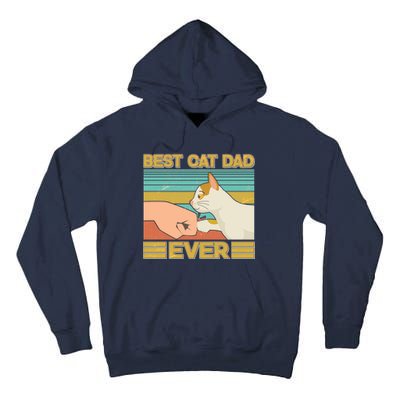 Retro Best Cat Dad Ever Tall Hoodie