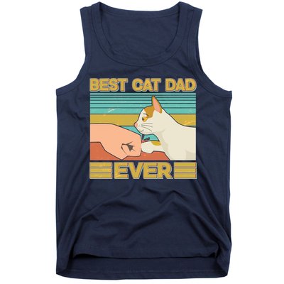 Retro Best Cat Dad Ever Tank Top