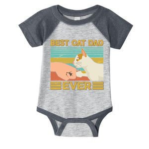 Retro Best Cat Dad Ever Infant Baby Jersey Bodysuit