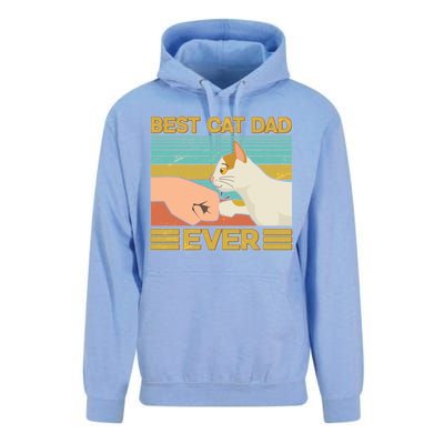 Retro Best Cat Dad Ever Unisex Surf Hoodie