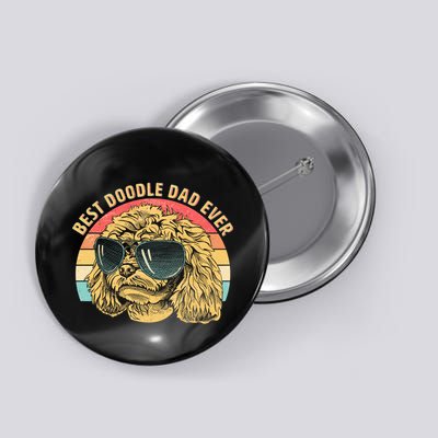 Retro Best Doodle Dad Ever Button
