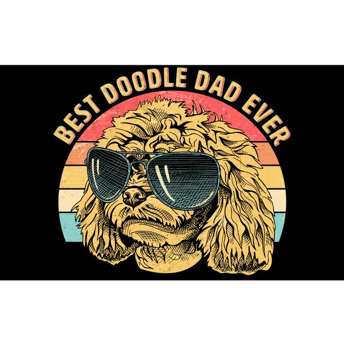 Retro Best Doodle Dad Ever Bumper Sticker