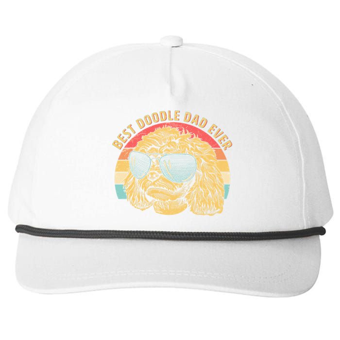 Retro Best Doodle Dad Ever Snapback Five-Panel Rope Hat