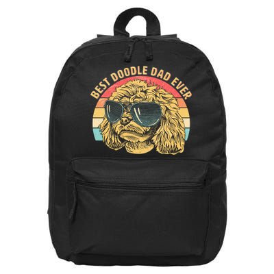 Retro Best Doodle Dad Ever 16 in Basic Backpack