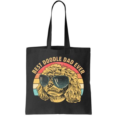 Retro Best Doodle Dad Ever Tote Bag