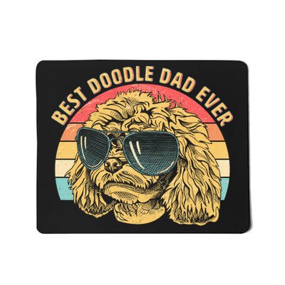 Retro Best Doodle Dad Ever Mousepad