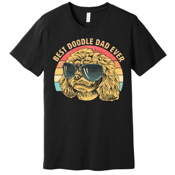 Retro Best Doodle Dad Ever Premium T-Shirt