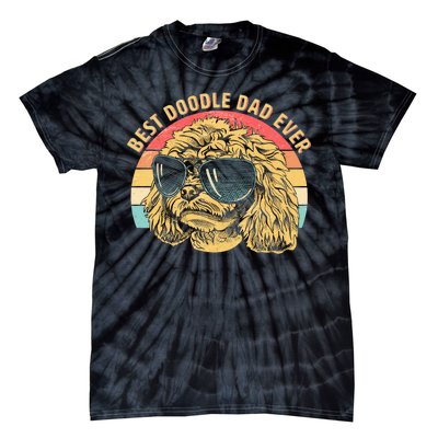 Retro Best Doodle Dad Ever Tie-Dye T-Shirt