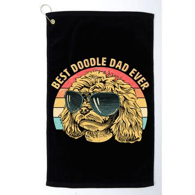 Retro Best Doodle Dad Ever Golf Towel