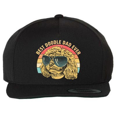 Retro Best Doodle Dad Ever Wool Snapback Cap