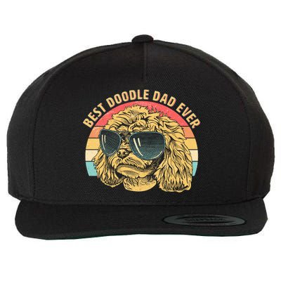 Retro Best Doodle Dad Ever Wool Snapback Cap