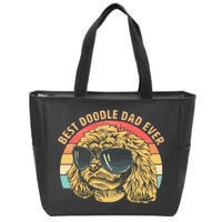 Retro Best Doodle Dad Ever Zip Tote Bag