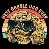 Retro Best Doodle Dad Ever Zip Tote Bag