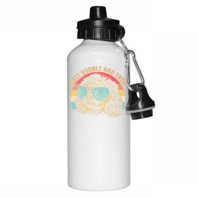 Retro Best Doodle Dad Ever Aluminum Water Bottle