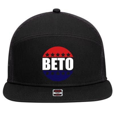 Retro Beto For Texas Senate Election 7 Panel Mesh Trucker Snapback Hat