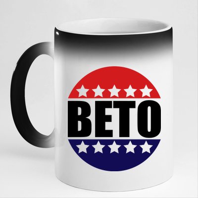 Retro Beto For Texas Senate Election 11oz Black Color Changing Mug