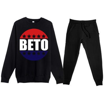 Retro Beto For Texas Senate Election Premium Crewneck Sweatsuit Set