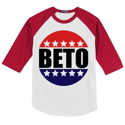 Retro Beto For Texas Senate Election Kids Colorblock Raglan Jersey