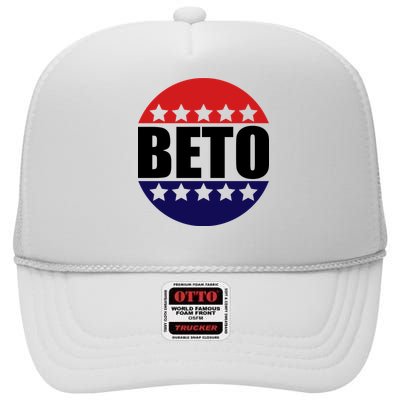 Retro Beto For Texas Senate Election High Crown Mesh Back Trucker Hat