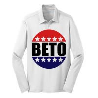 Retro Beto For Texas Senate Election Silk Touch Performance Long Sleeve Polo