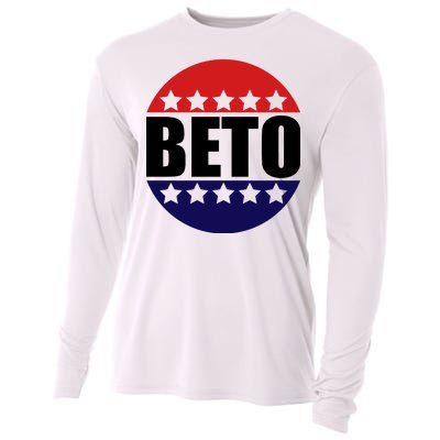 Retro Beto For Texas Senate Election Cooling Performance Long Sleeve Crew