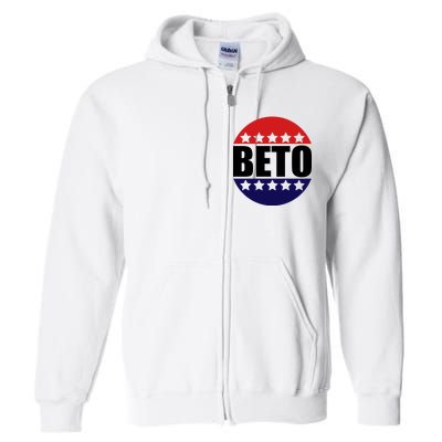 Retro Beto For Texas Senate Election Full Zip Hoodie