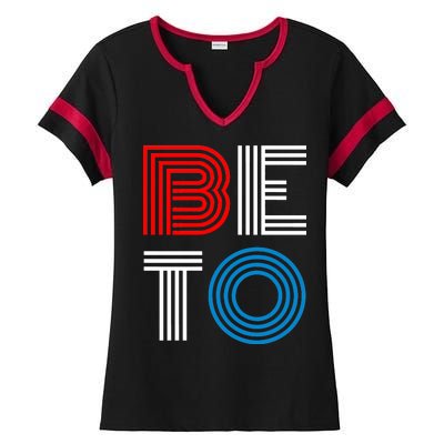 Retro BETO Logo Ladies Halftime Notch Neck Tee