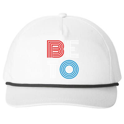 Retro BETO Logo Snapback Five-Panel Rope Hat