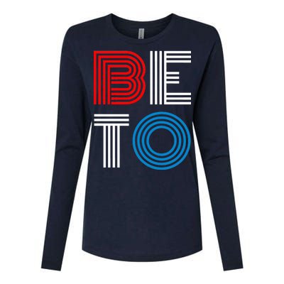 Retro BETO Logo Womens Cotton Relaxed Long Sleeve T-Shirt