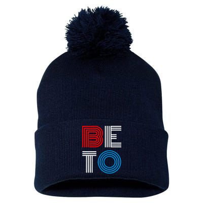 Retro BETO Logo Pom Pom 12in Knit Beanie