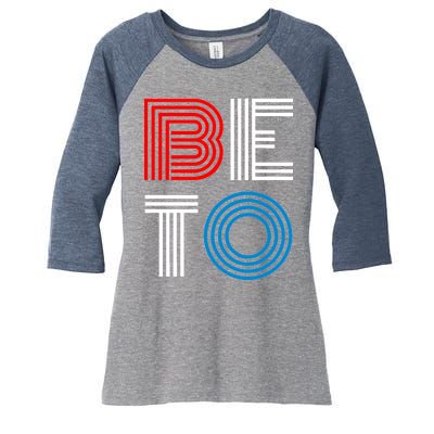 Retro BETO Logo Women's Tri-Blend 3/4-Sleeve Raglan Shirt