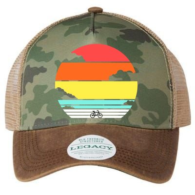 Retro Bicycle Sunset Legacy Tie Dye Trucker Hat