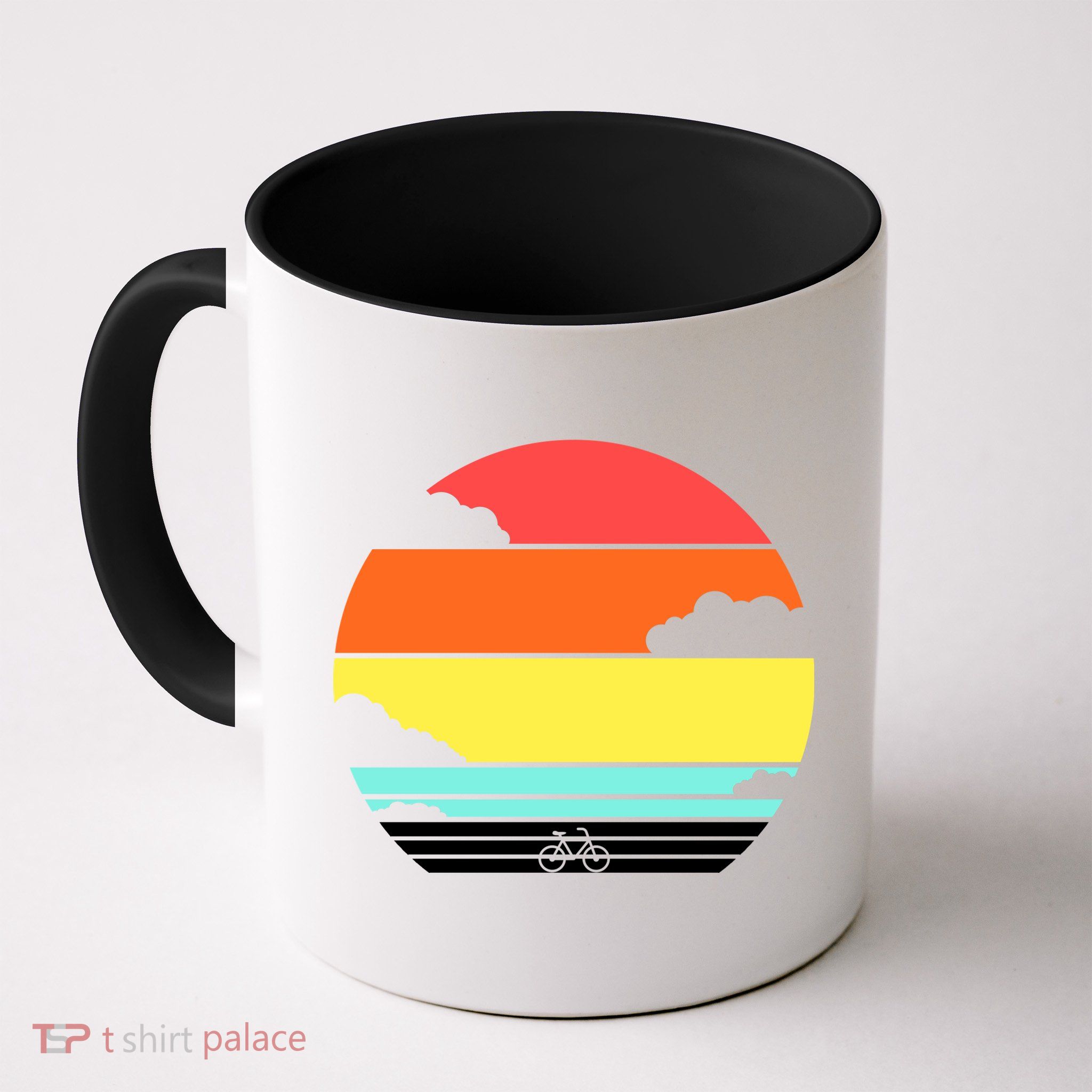 Retro Bicycle Sunset Mug