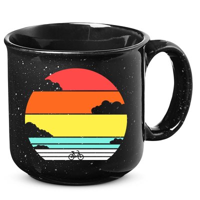 Retro Bicycle Sunset 15oz Campfire Ceramic Mug