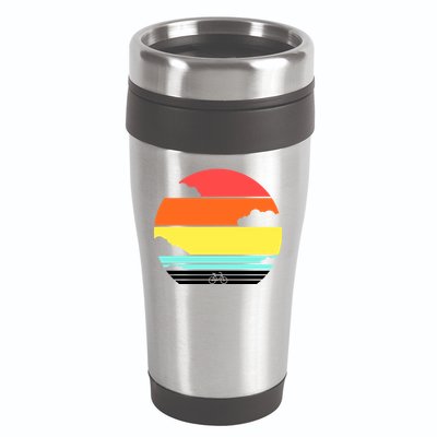 Retro Bicycle Sunset 16oz Travel Tumbler