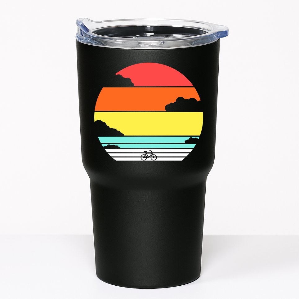 Retro Bicycle Sunset Tumbler