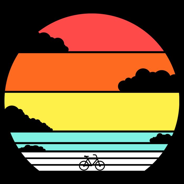 Retro Bicycle Sunset Wool Snapback Cap