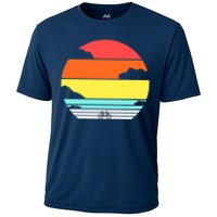 Retro Bicycle Sunset Cooling Performance Crew T-Shirt