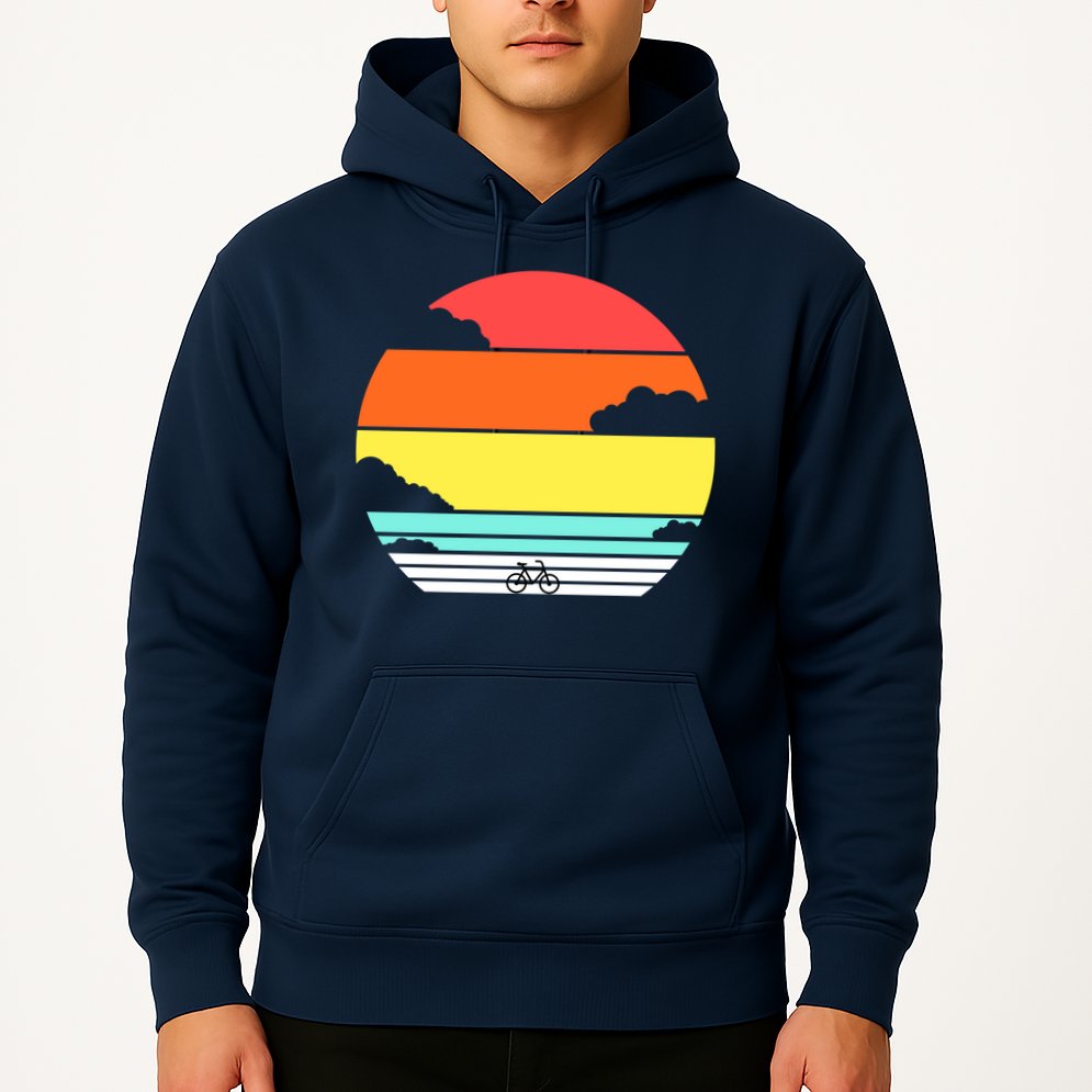 Retro Bicycle Sunset Hoodie