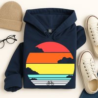 Retro Bicycle Sunset Hoodie