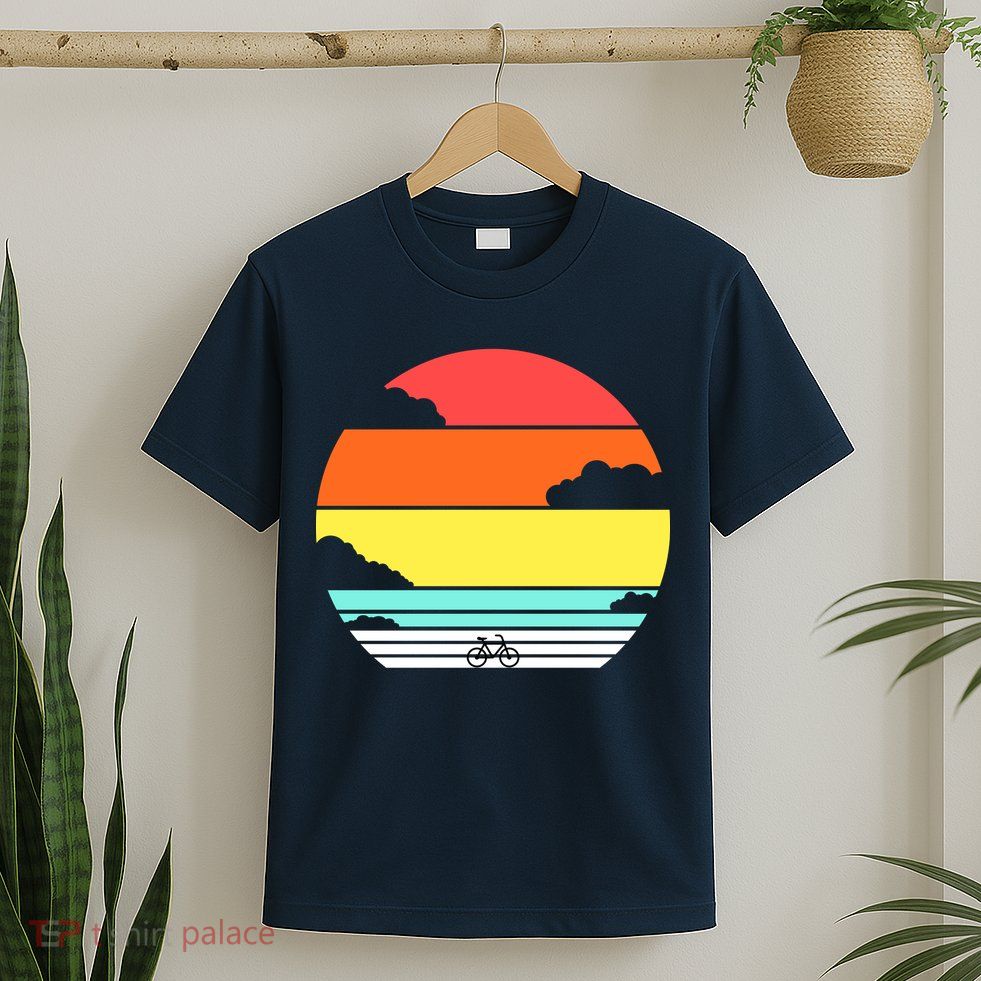 Retro Bicycle Sunset T-Shirt