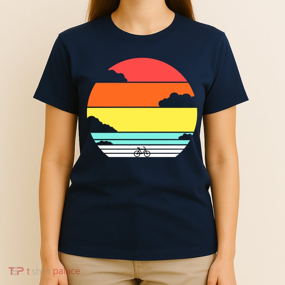 Retro Bicycle Sunset T-Shirt