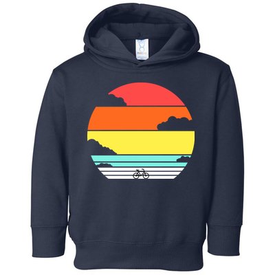 Retro Bicycle Sunset Toddler Hoodie