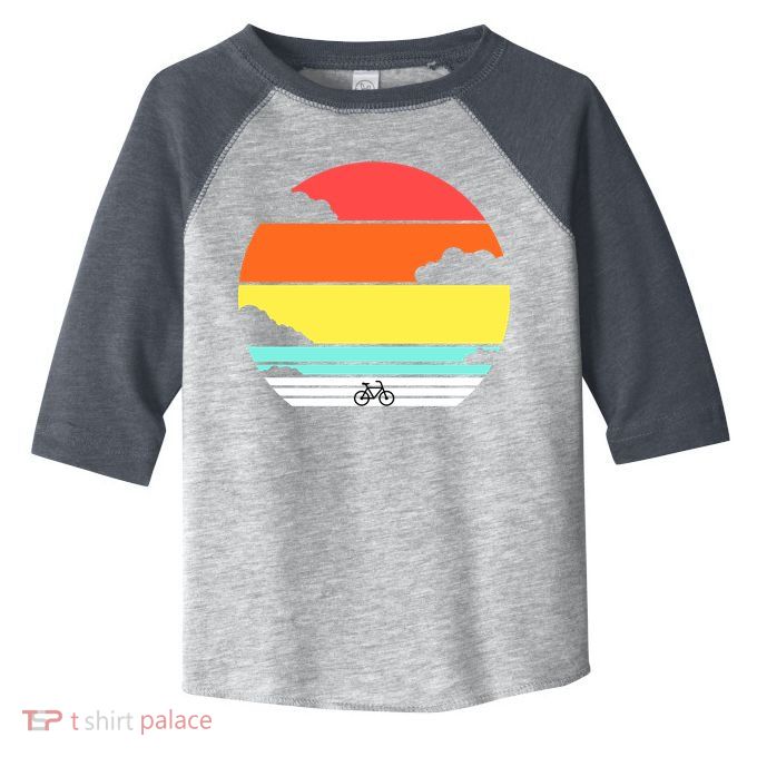 Retro Bicycle Sunset Toddler Fine Jersey T-Shirt