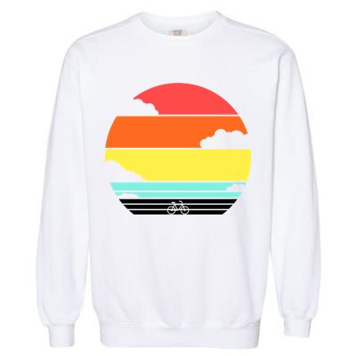 Retro Bicycle Sunset Garment-Dyed Sweatshirt