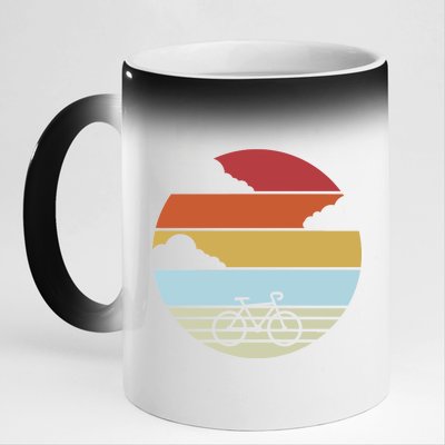 Retro Bicycle Sunset Vintage 11oz Black Color Changing Mug