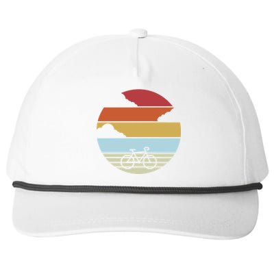 Retro Bicycle Sunset Vintage Snapback Five-Panel Rope Hat